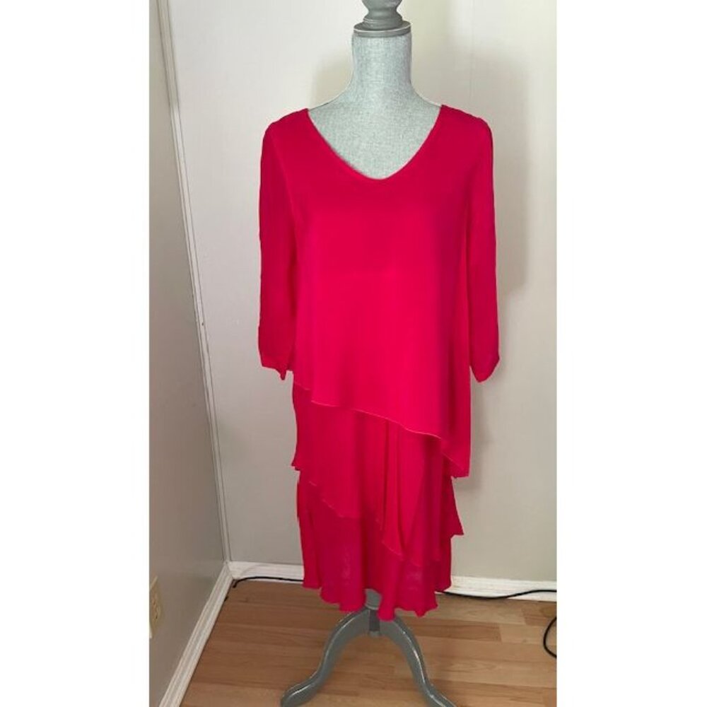 Click Hot Pink Flapper Style Dress Size L